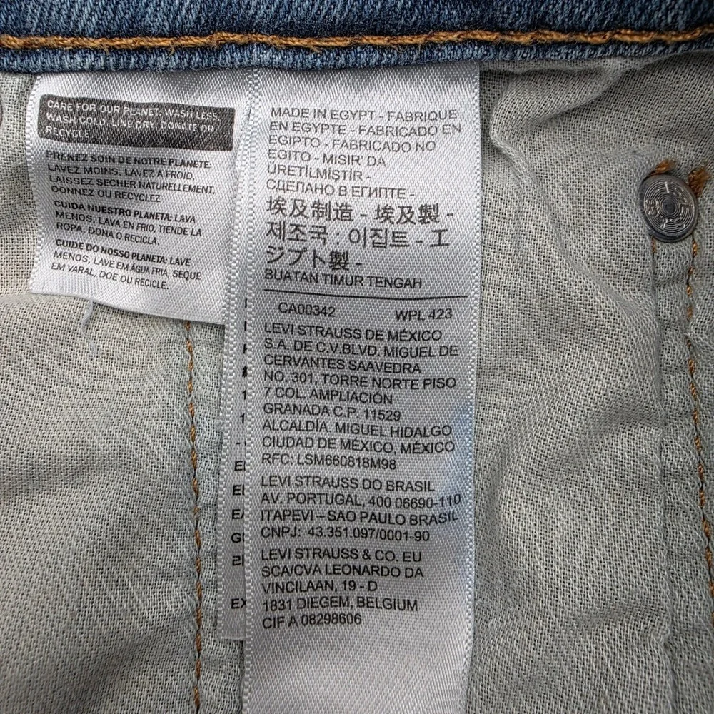 Levi's 505 Regular Fit Jeans Mens 30x30 Blue Stretch Straight Leg Denim Levi